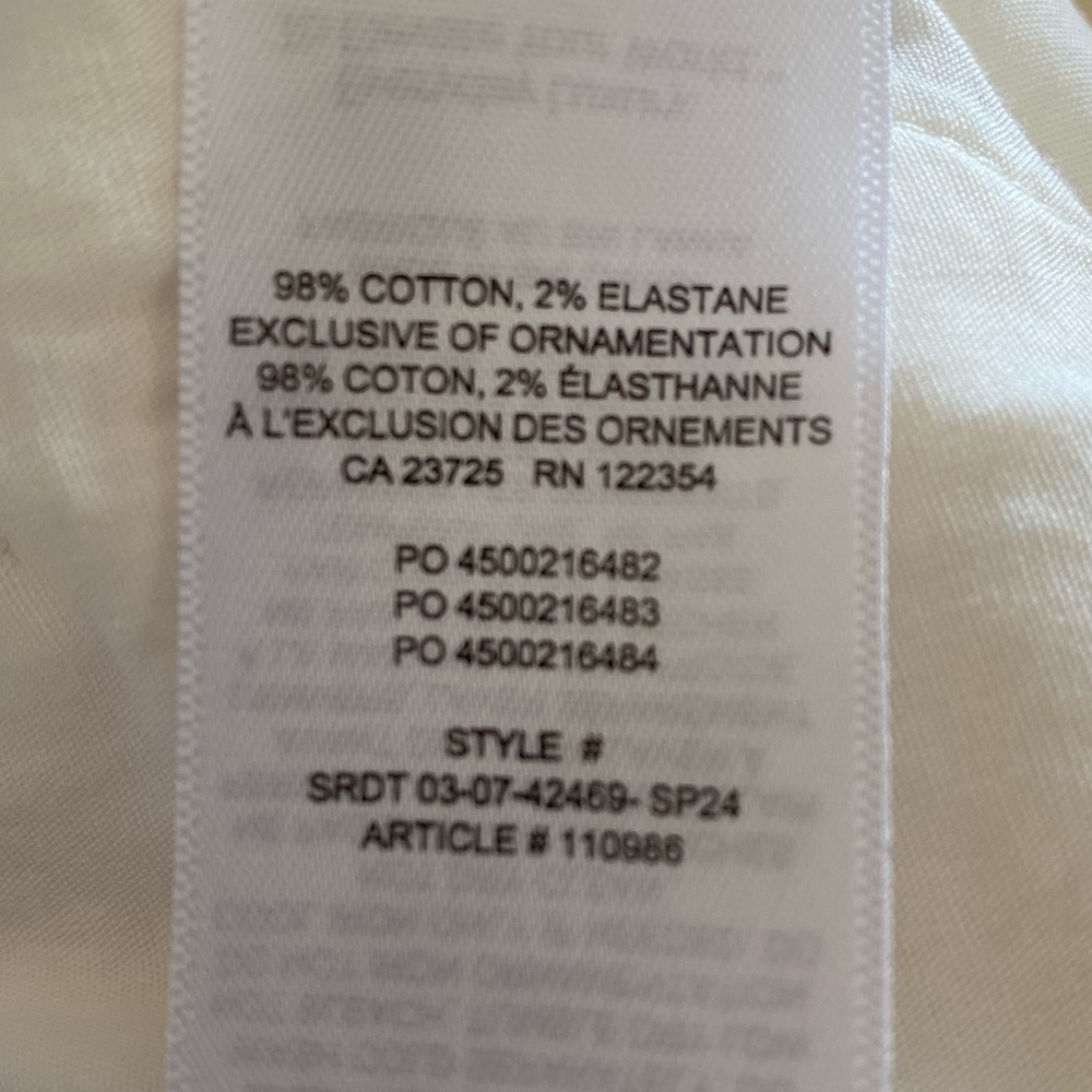 Aritzia TNA Troop Cargo Maxi Skirt White Exclusive TNA embroidery Size 12 - Picture 15 of 15